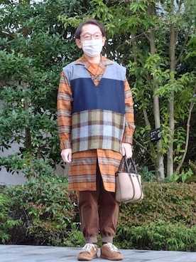 「アイテム（パンツ）」を使った、ちゃばこさん（メンズ・168cm・50代）の秋コーディネート