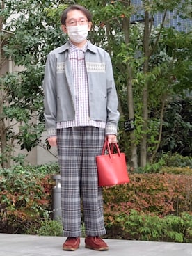 「アイテム（バッグ）」を使った、ちゃばこさん（メンズ・168cm・50代）の秋コーディネート