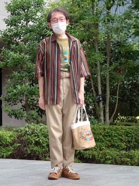 「アイテム（ソックス/靴下）」を使った、ちゃばこさん（メンズ・168cm・50代）の夏コーディネート