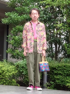 「LACOSTE（ラコステ）のアイテム」を使った、ちゃばこさん（メンズ・168cm）の夏コーディネート