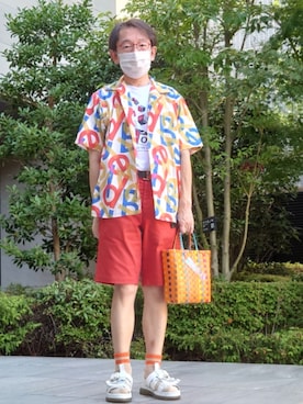 「UNIQLO（ユニクロ）のハーフソックス（レッグウェア）」を使った、ちゃばこさん（メンズ・168cm・50代）の夏コーディネート