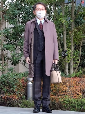 「アイテム（スーツセット）」を使った、ちゃばこさん（メンズ・168cm）の冬コーディネート