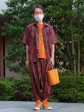 「アイテム（バッグ）」を使った、ちゃばこさん（メンズ・168cm・50代）の秋コーディネート