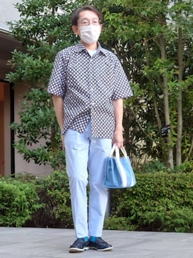「アイテム（バッグ）」を使った、ちゃばこさん（メンズ・168cm・50代）の秋コーディネート