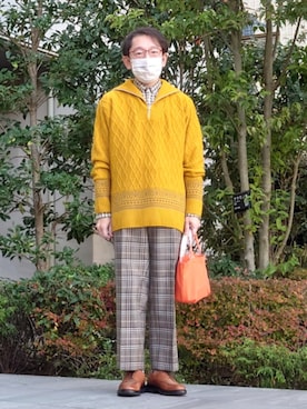 「アイテム（パンツ）」を使った、ちゃばこさん（メンズ・168cm・50代）の秋コーディネート