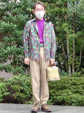 「アイテム（バッグ）」を使った、ちゃばこさん（メンズ・168cm・50代）の秋コーディネート
