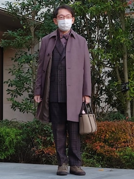 「アイテム（サスペンダー）」を使った、ちゃばこさん（メンズ・168cm）の冬コーディネート