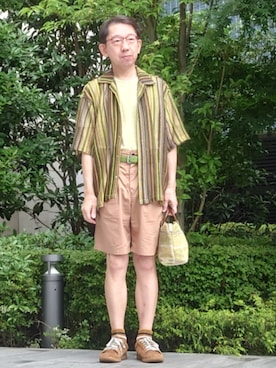 「LACOSTE（ラコステ）のアイテム」を使った、ちゃばこさん（メンズ・168cm）の夏コーディネート