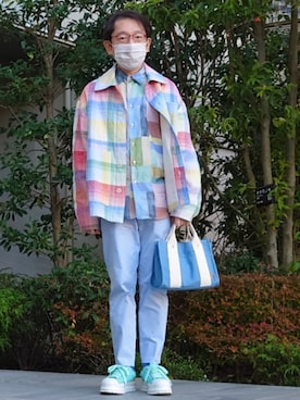 「アイテム（バッグ）」を使った、ちゃばこさん（メンズ・168cm・50代）の秋コーディネート