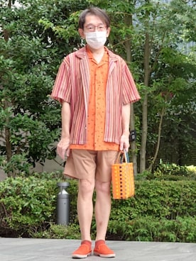 「アイテム（トートバッグ）」を使った、ちゃばこさん（メンズ・168cm）の秋コーディネート
