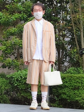 「TAKEO KIKUCHI（タケオキクチ）のアイテム」を使った、ちゃばこさん（メンズ・168cm）の春コーディネート