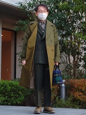 「アイテム（サスペンダー）」を使った、ちゃばこさん（メンズ・168cm）の冬コーディネート