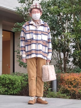 「アイテム（キャップ）」を使った、ちゃばこさん（メンズ・168cm・50代）の冬コーディネート