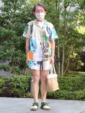 「アイテム（バッグ）」を使った、ちゃばこさん（メンズ・168cm・50代）の夏コーディネート
