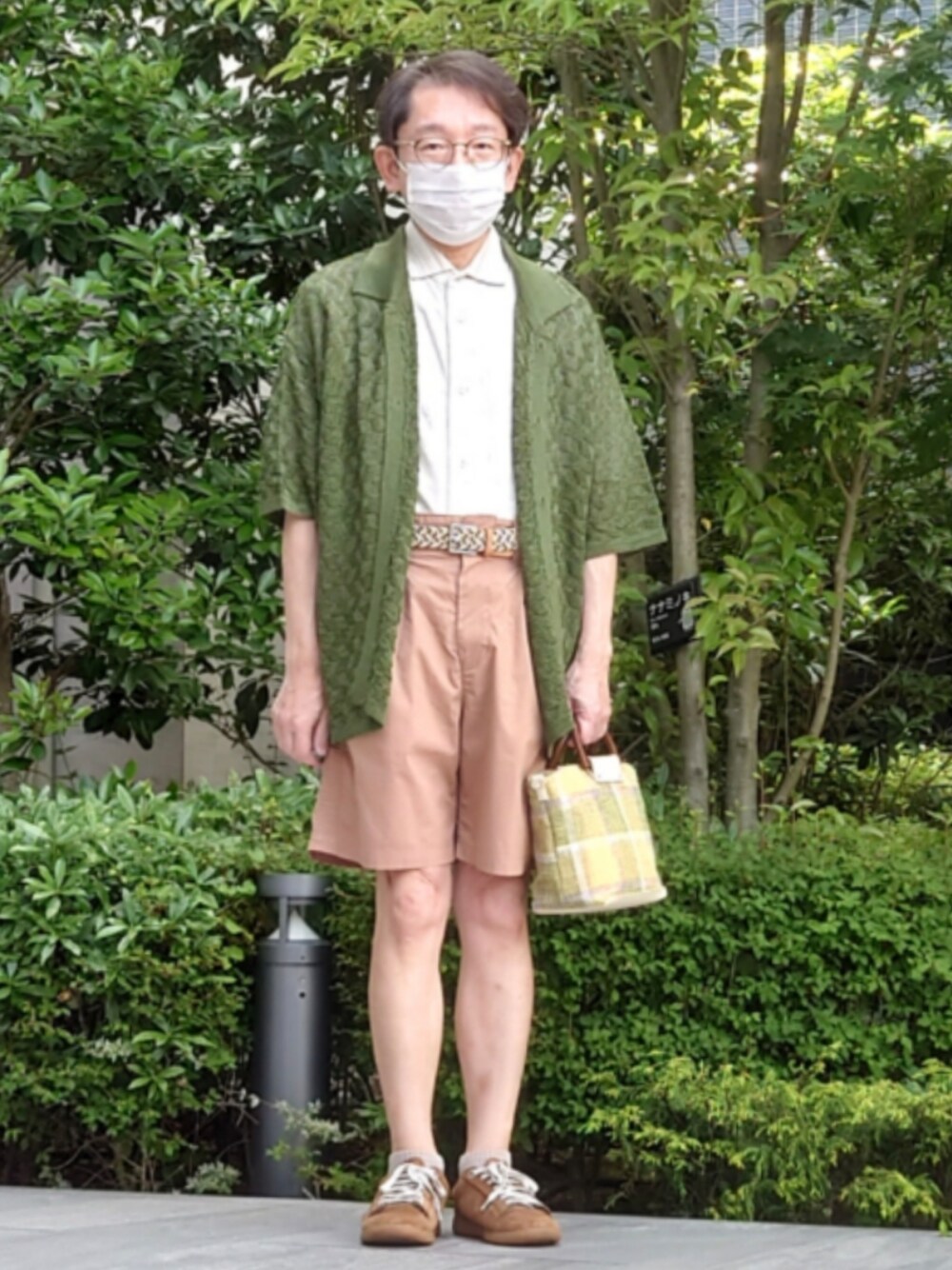 カーディガン/ボレロ（グリーン系）を使った「花柄」のメンズ人気