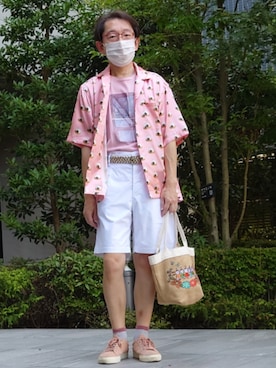 「アイテム（パンツ）」を使った、ちゃばこさん（メンズ・168cm・50代）の夏コーディネート