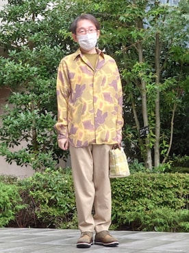 「アイテム（バッグ）」を使った、ちゃばこさん（メンズ・168cm・50代）の秋コーディネート