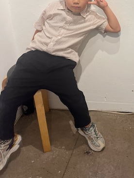 「アイテム（シャツ/ブラウス）」を使った、kontsuさん（キッズ・125cm）の秋コーディネート