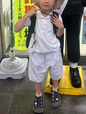 「アイテム（レッグウェア）」を使った、kontsuさん（キッズ・125cm）の秋コーディネート