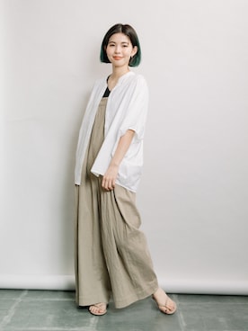 「はじめましてコーデ」｜「アイテム（サロペット/オーバーオール）」を使った、refinedworks【相互】さん（レディース・158cm）の春コーディネート