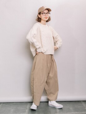 「キャップ女子」｜refinedworks【相互】さん（レディース・158cm）の秋コーディネート