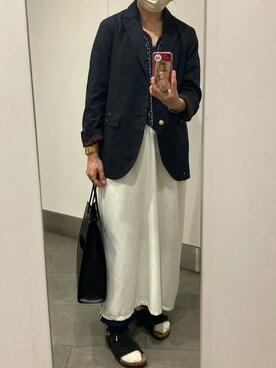 「BEAMS BOY（ビームスボーイ）のアイテム（テーラードジャケット）」を使った、あいさん（レディース・160cm）の秋コーディネート