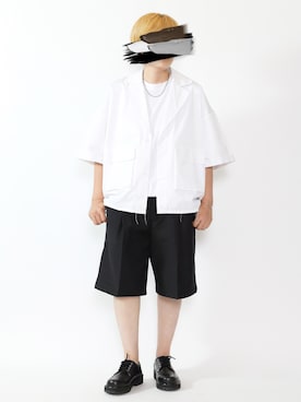 「ボーイッシュ、夏コーデ」｜「アイテム（ジャケット/アウター）」を使った、BOYSHE_staffさん（レディース・160cm）の夏コーディネート
