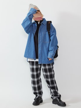 「BOYSHE（ボーイシー）のアイテム」を使った、BOYSHE_staffさん（レディース・158cm）の冬コーディネート