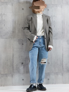 「BOYSHE（ボーイシー）のアイテム」を使った、BOYSHE_staffさん（レディース・158cm）の冬コーディネート