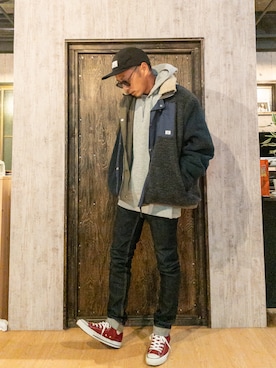 「オールスター」｜「アイテム（その他アウター）」を使った、anchanさん（メンズ・170cm）の秋コーディネート