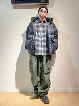 「ほめられ本命コーデ」｜「アイテム（ダウンジャケット/コート）」を使った、anchanさん（メンズ・170cm）の冬コーディネート