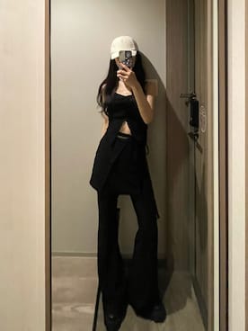 「H&M（エイチ・アンド・エム）のアイテム（キャップ）」を使った、MAYUさん（レディース・162cm）の夏コーディネート