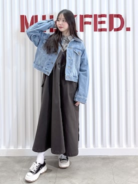 「MILKFED.（ミルクフェド）のアイテム」を使った、まりあさん（レディース・154cm）の冬コーディネート