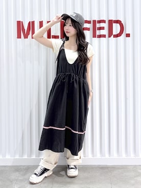 「MILKFED.（ミルクフェド）のアイテム」を使った、まりあさん（レディース・154cm）の春コーディネート