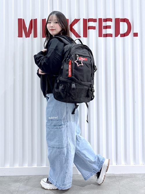 リュック milk fed コーデ 夏服バッグ ミルクフェド MILKFED ミルク 
