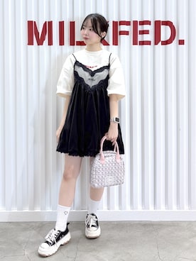 「MILKFED.（ミルクフェド）のアイテム」を使った、まりあさん（レディース・154cm）の春コーディネート