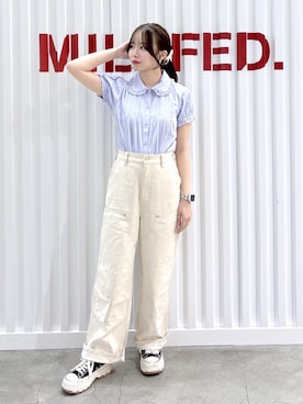 「MILKFED.（ミルクフェド）のアイテム」を使った、まりあさん（レディース・154cm）の夏コーディネート