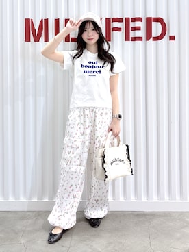 「MILKFED.（ミルクフェド）のアイテム」を使った、まりあさん（レディース・154cm）の春コーディネート