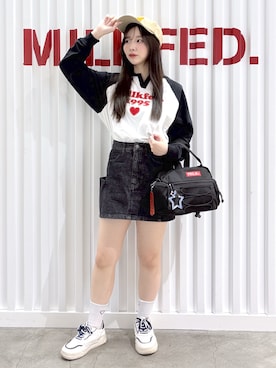 「MILKFED.（ミルクフェド）のアイテム」を使った、まりあさん（レディース・154cm）の秋コーディネート