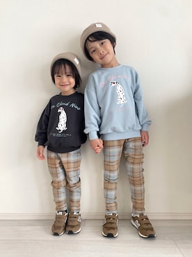 「アイテム（スウェット）」を使った、おーちゃん / きーちゃんさん（キッズ・120cm）の秋コーディネート