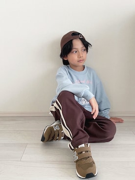 「アイテム（スウェット）」を使った、𝗽𝗮𝗻.さん（キッズ・120cm）の秋コーディネート