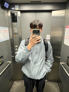 「アイテム（ナイロンジャケット）」を使った、aoさん（メンズ・176cm）の秋コーディネート