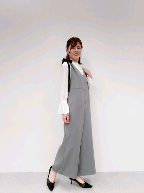 小さいサイズ　透け袖ポンチプルオーバー　低身長さん・小柄女性