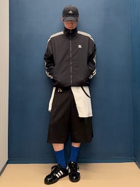 「アイテム（ナイロンジャケット）」を使った、koheiさん（メンズ・170cm）の夏コーディネート