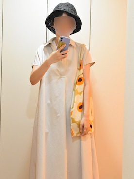 「アイテム（シャツワンピース）」を使った、hanchan0409さん（レディース・163cm）の秋コーディネート