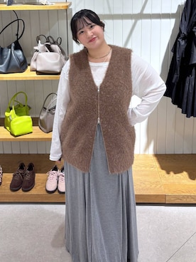 「ぽっちゃりスタッフ」｜ninomiii203さん（レディース・156cm）の秋コーディネート