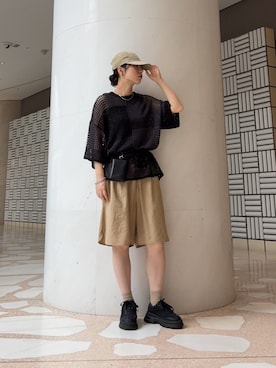 「KBF（ケイビーエフ）のアイテム（帽子）」を使った、ﾊｲﾅさん（レディース・159cm）の夏コーディネート
