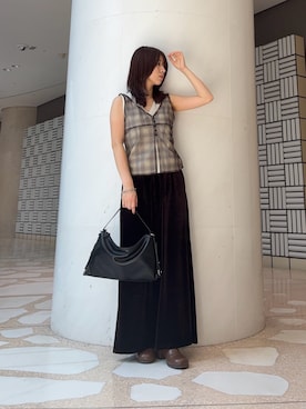 「KBF（ケイビーエフ）のアイテム（タンクトップ）」を使った、ﾊｲﾅさん（レディース・159cm）の秋コーディネート