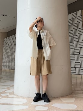 「SMELLY（スメリー）のステンレスボリュームチェーンブレスレット（ブレスレット、シルバー系）」を使った、ﾊｲﾅさん（レディース・159cm）の夏コーディネート