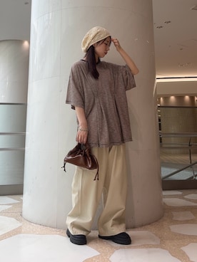 「KBF（ケイビーエフ）のアイテム（帽子）」を使った、ﾊｲﾅさん（レディース・159cm）の夏コーディネート